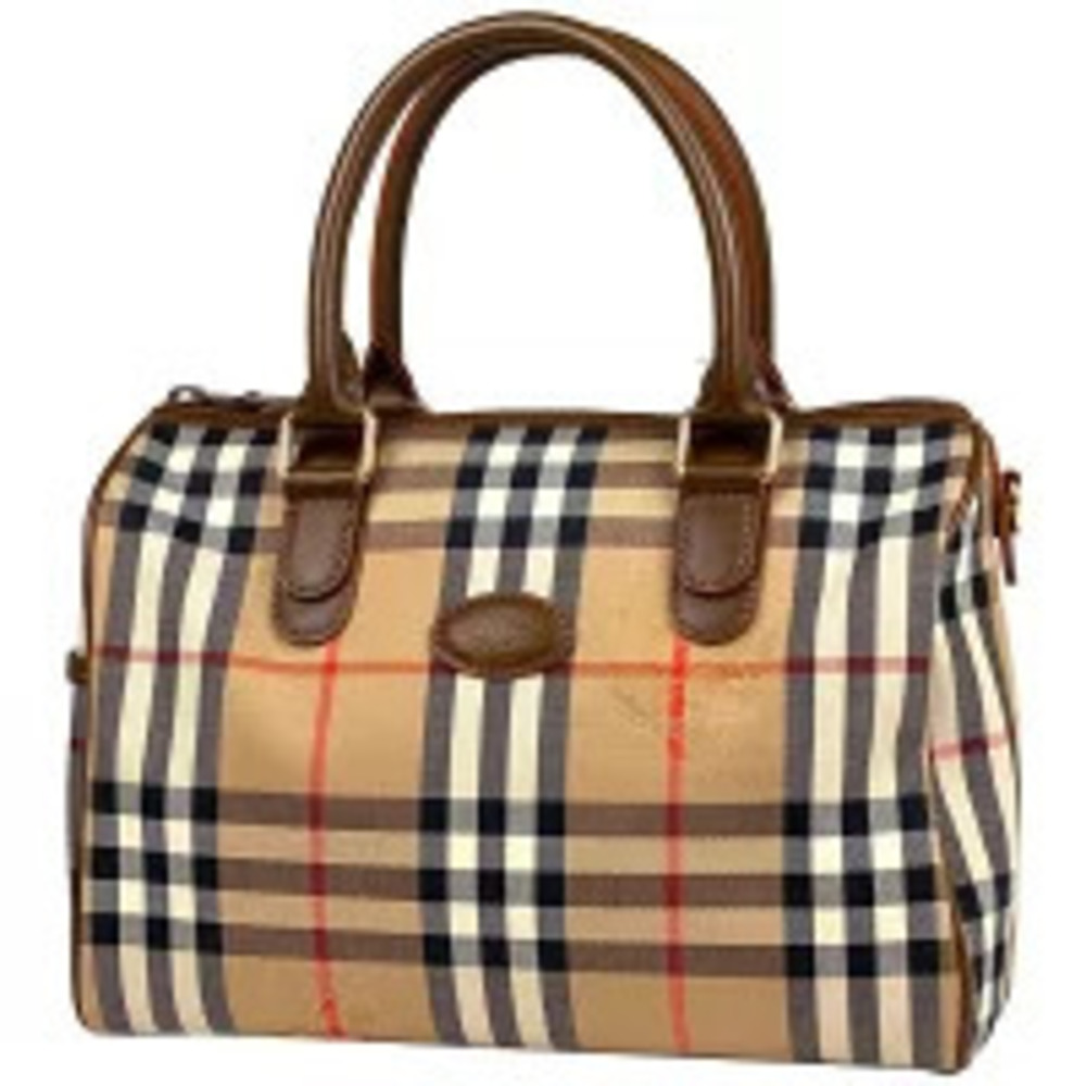 Burberry check 2way Shoulder Bag canvas brown - Picture 1 of 7